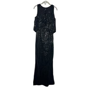 Missacc Women’s Black Sequin Formal Sleeveless Gown Dress Size 10 New